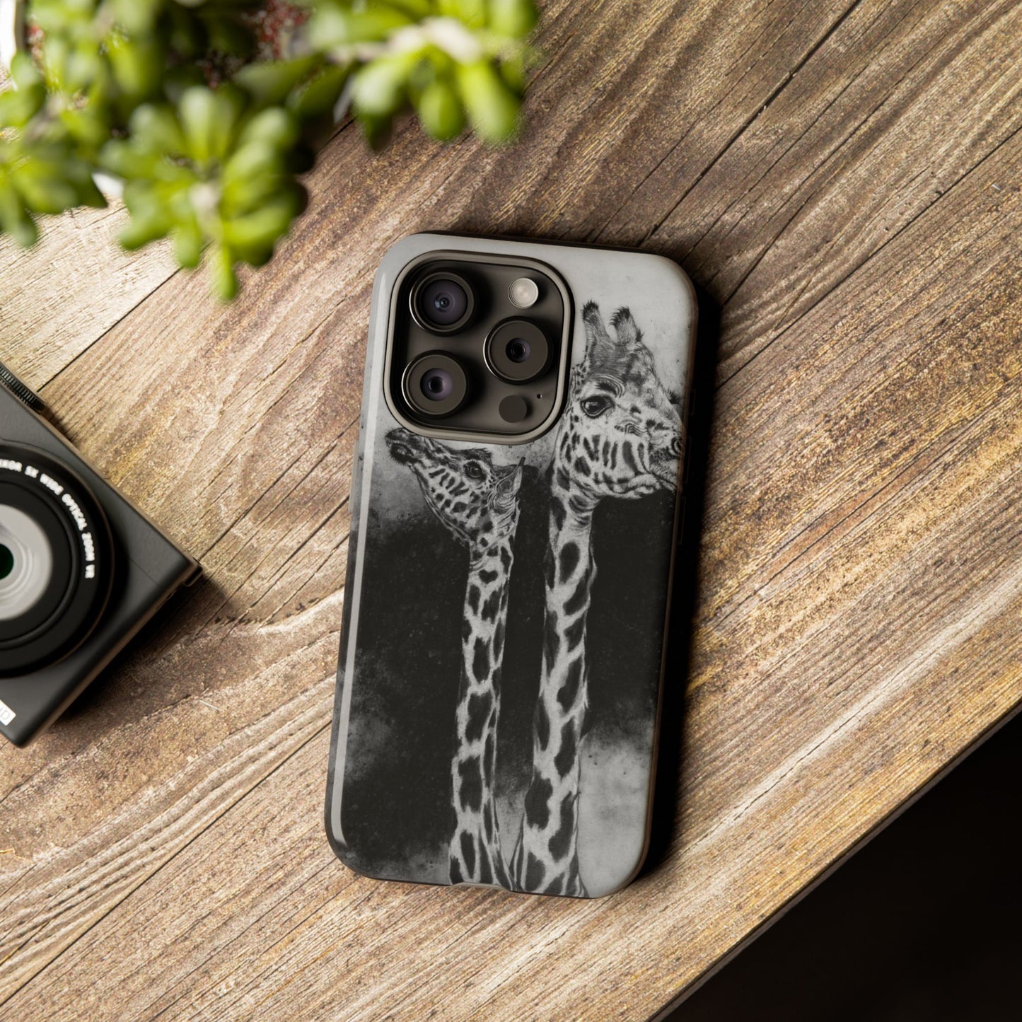 Grace in the Grassland, Giraffe Tough Phone Cases