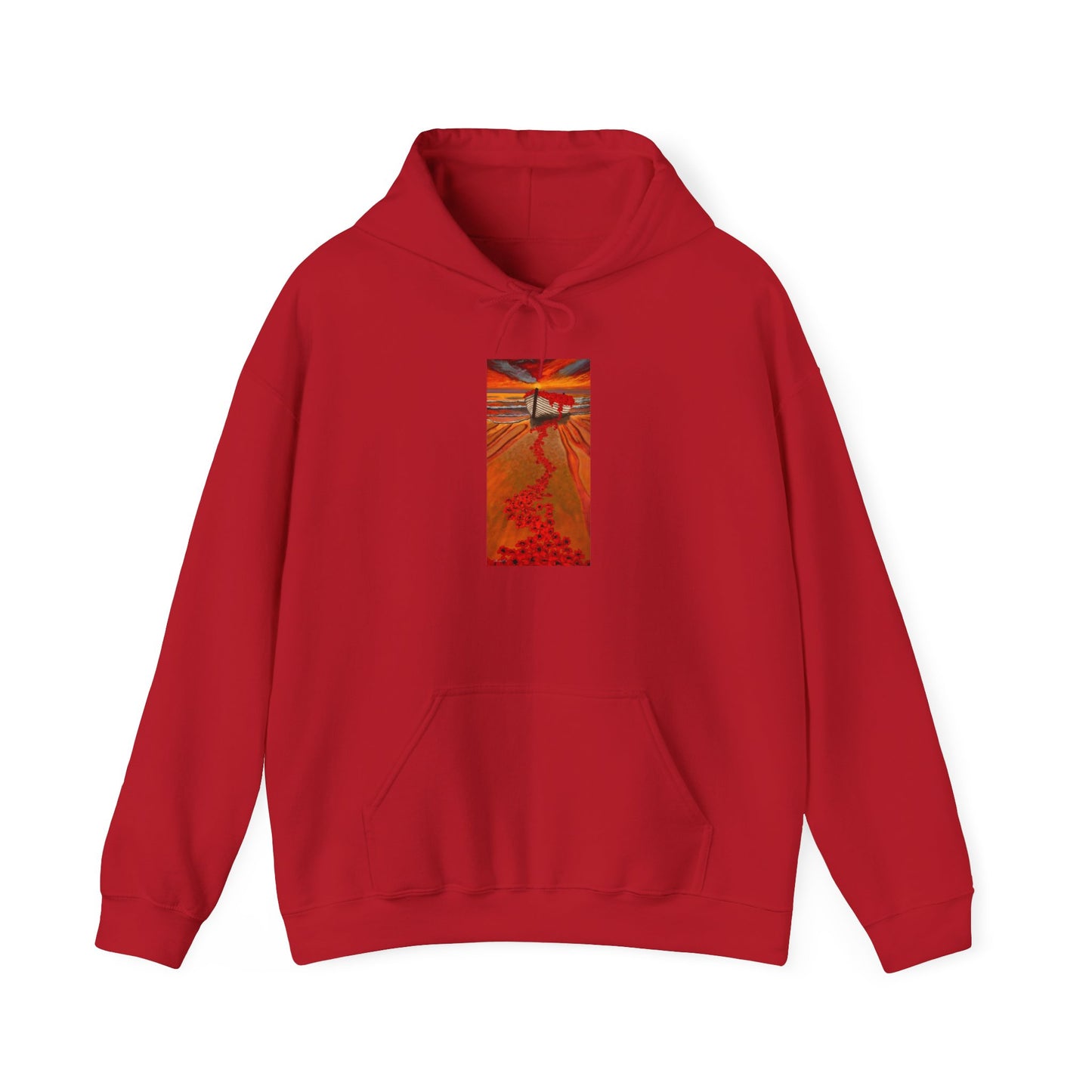 Grace Garden, Vibrant Sunset Graphic Hoodie, Unisex Hooded Sweatshirt