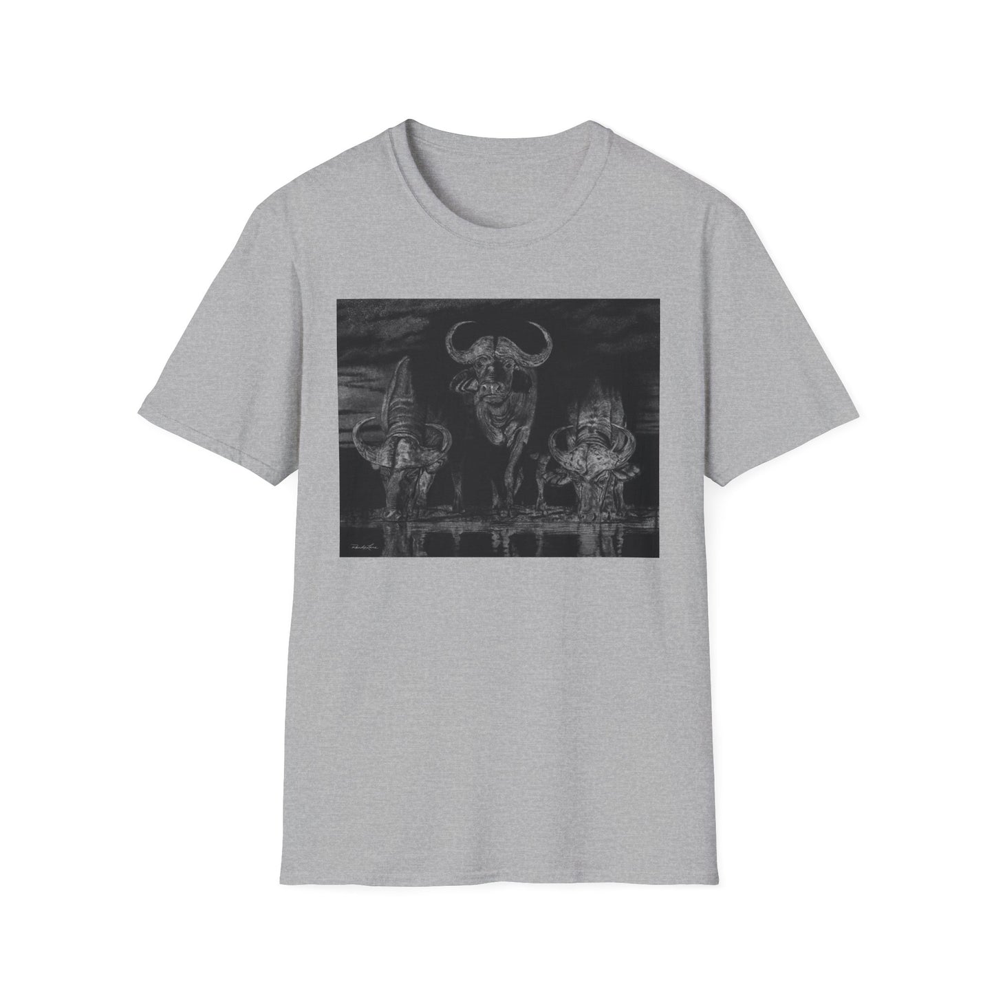 The Waterhole, Cape Buffalo Unisex T-Shirt - Softstyle Tee