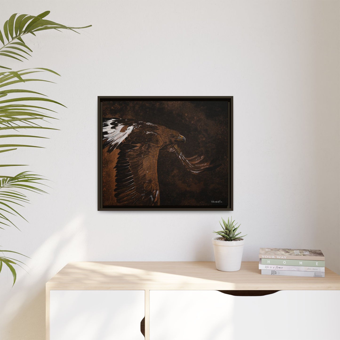 Golden Flight, Framed Canvas Golden Eagle Print