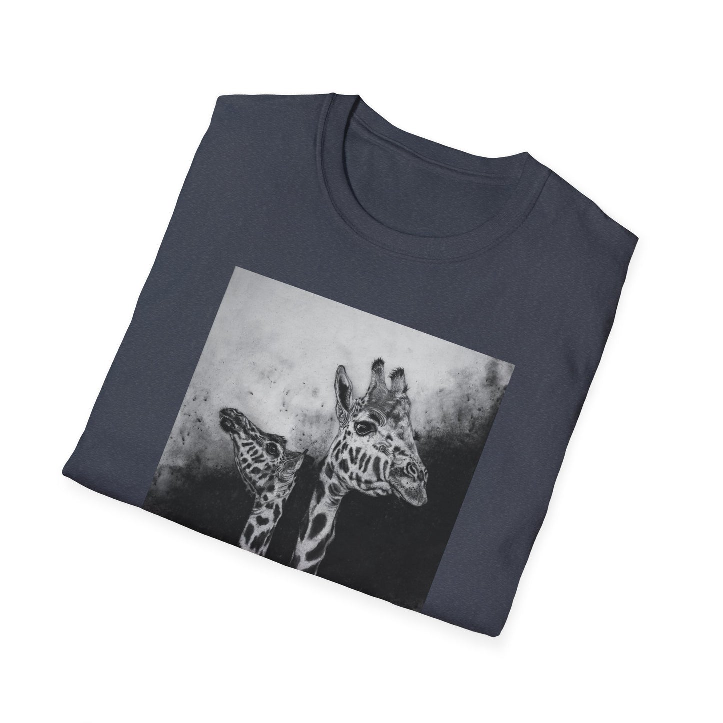Grace in the Grassland, Giraffe Unisex Softstyle T-Shirt