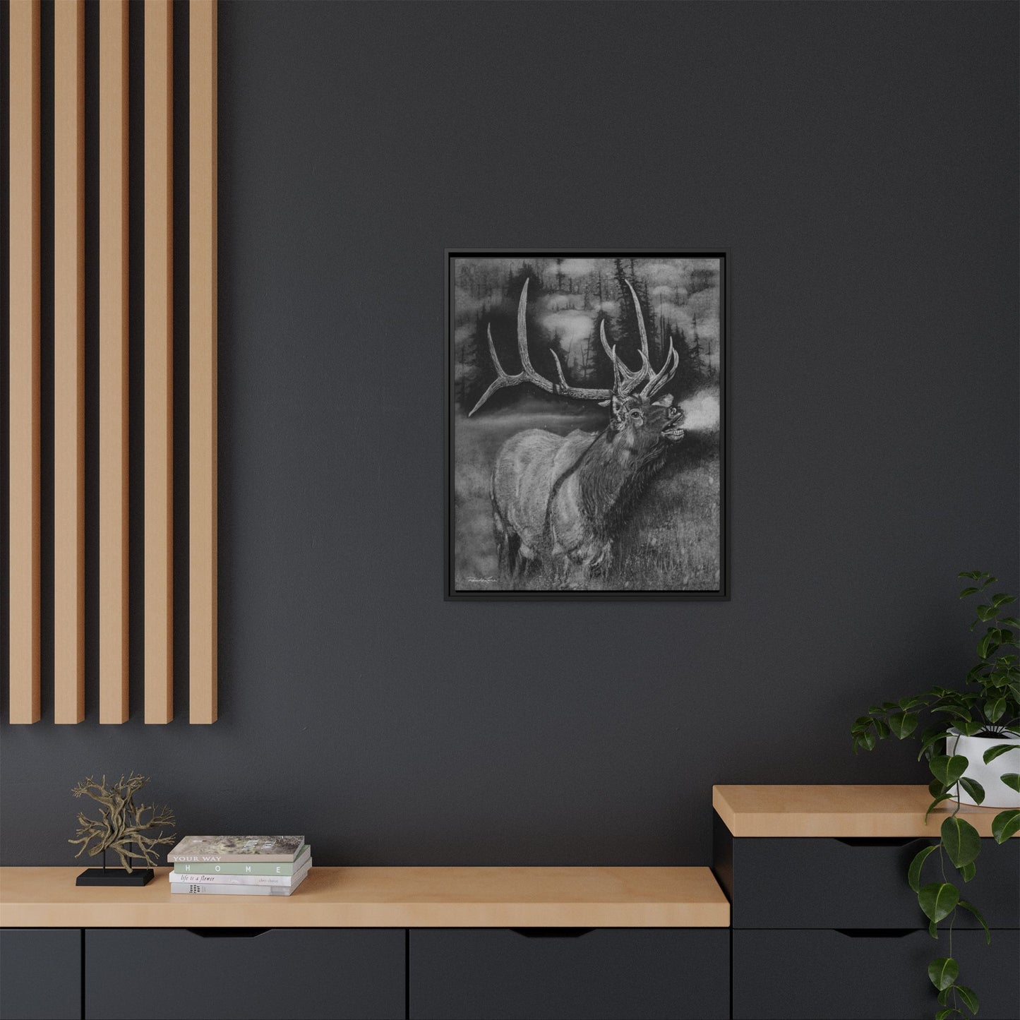 Mountain Music, Framed Elk Print