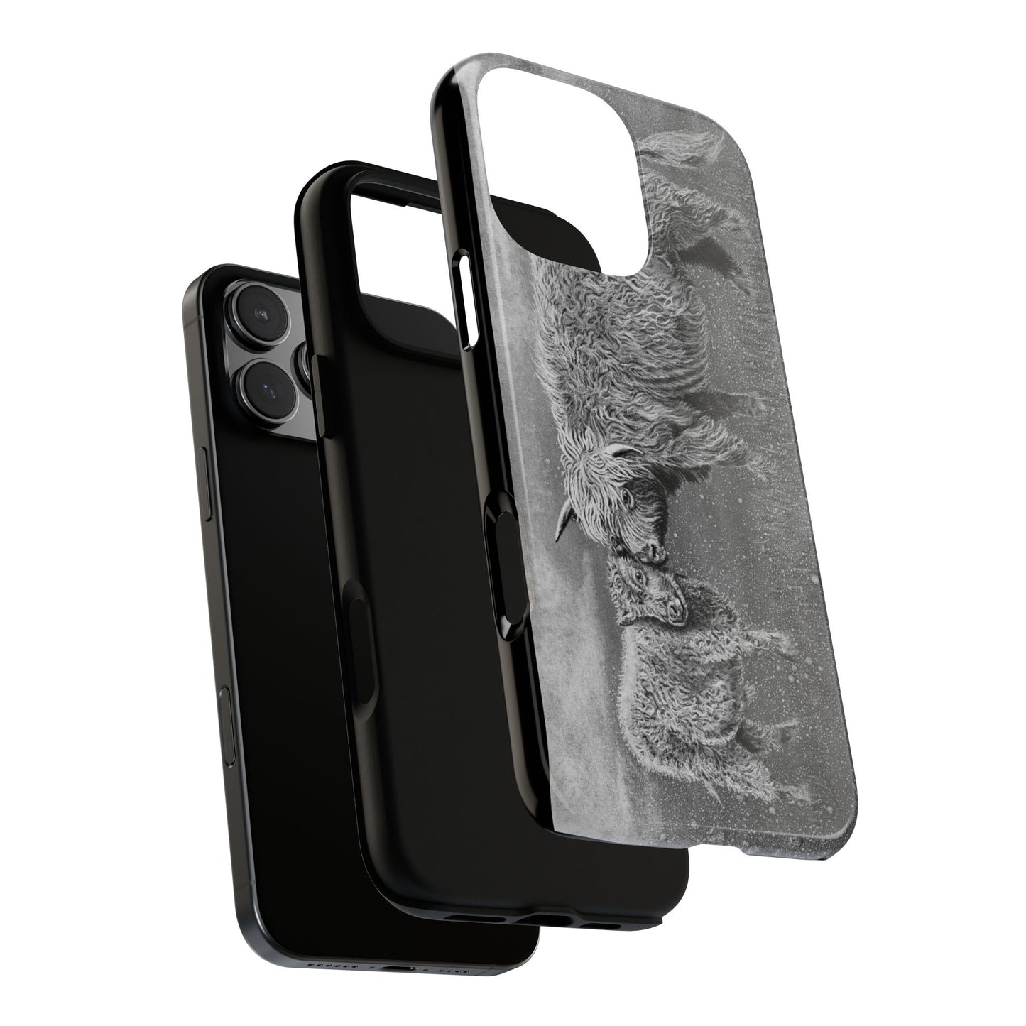 Highland Love, Highland Cow theme Phone Case, Tough Cases
