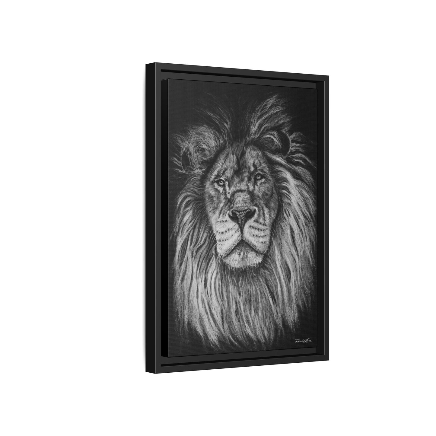 The Mane Event, Matte Canvas Lion Prints, Framed (Multi-color)