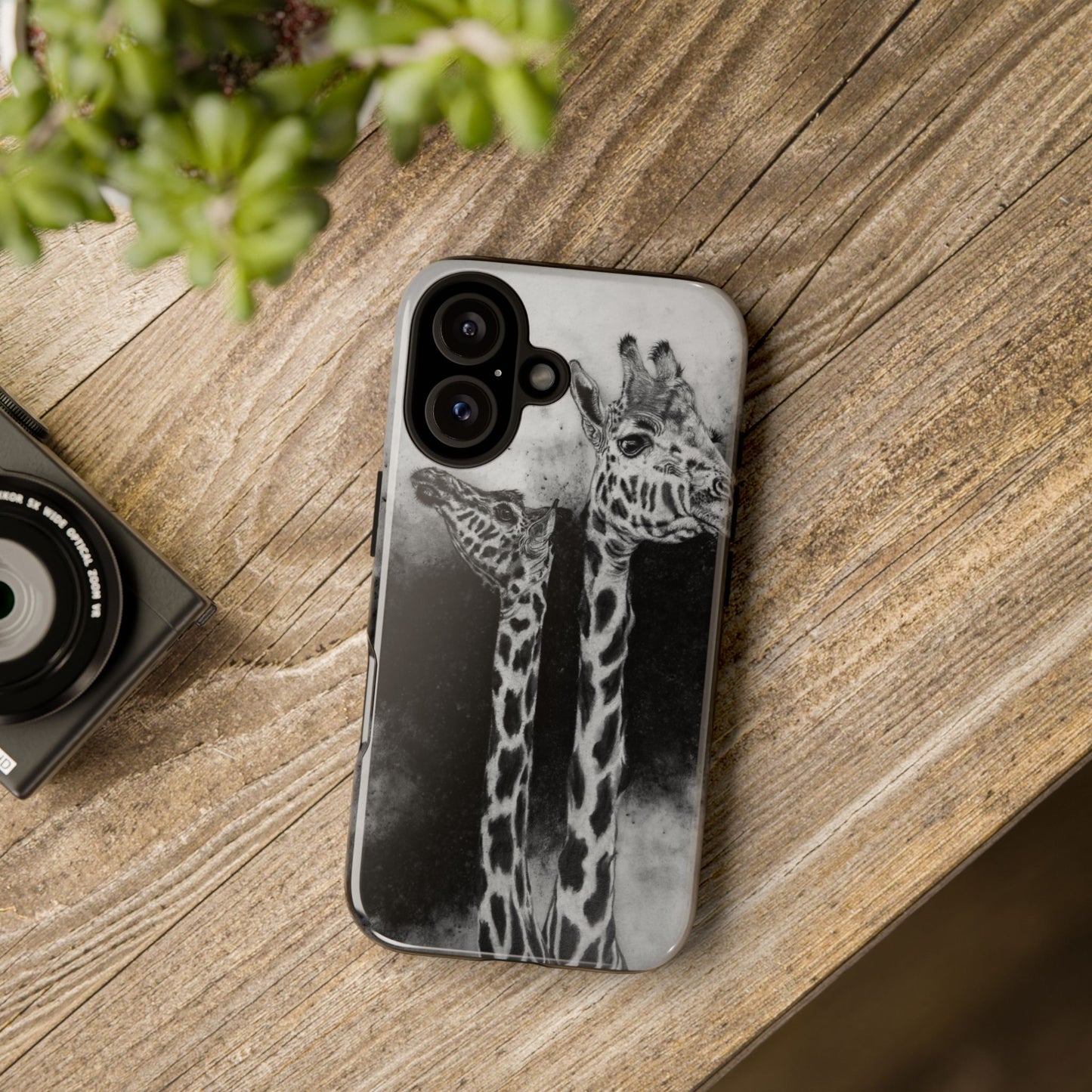 Grace in the Grassland, Giraffe Tough Phone Cases