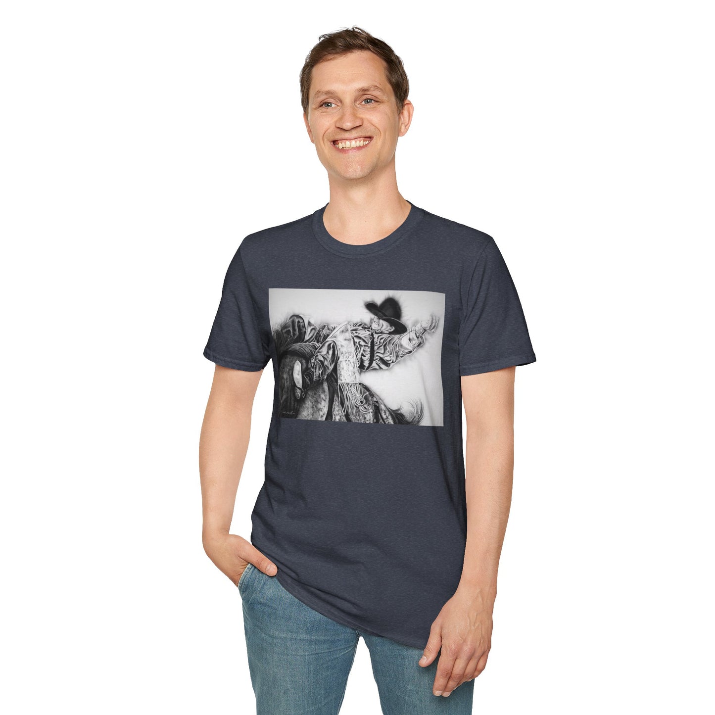 Go Time. Rodeo Cowboy Unisex Softstyle T-Shirt