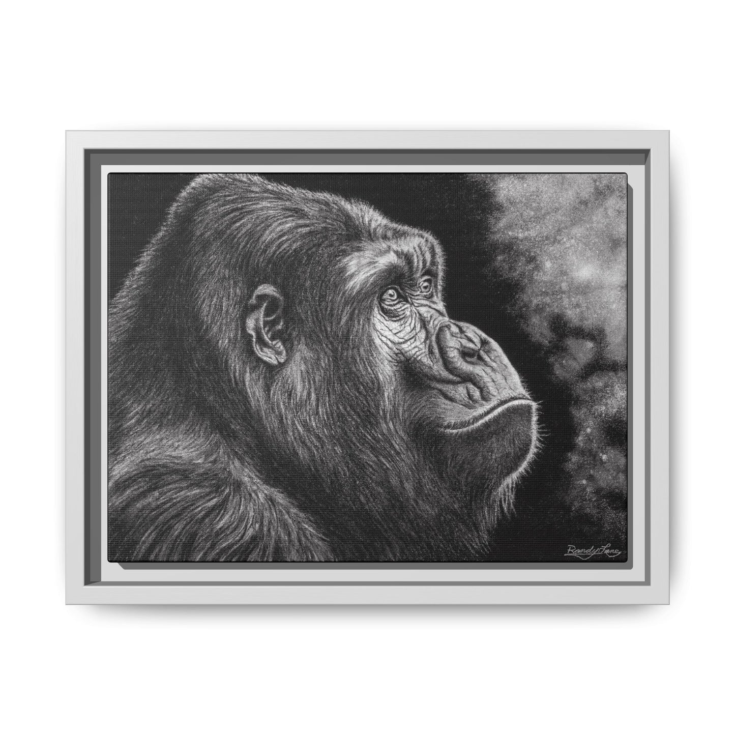 Gorilla, Framed Art Canvas Wall Decor
