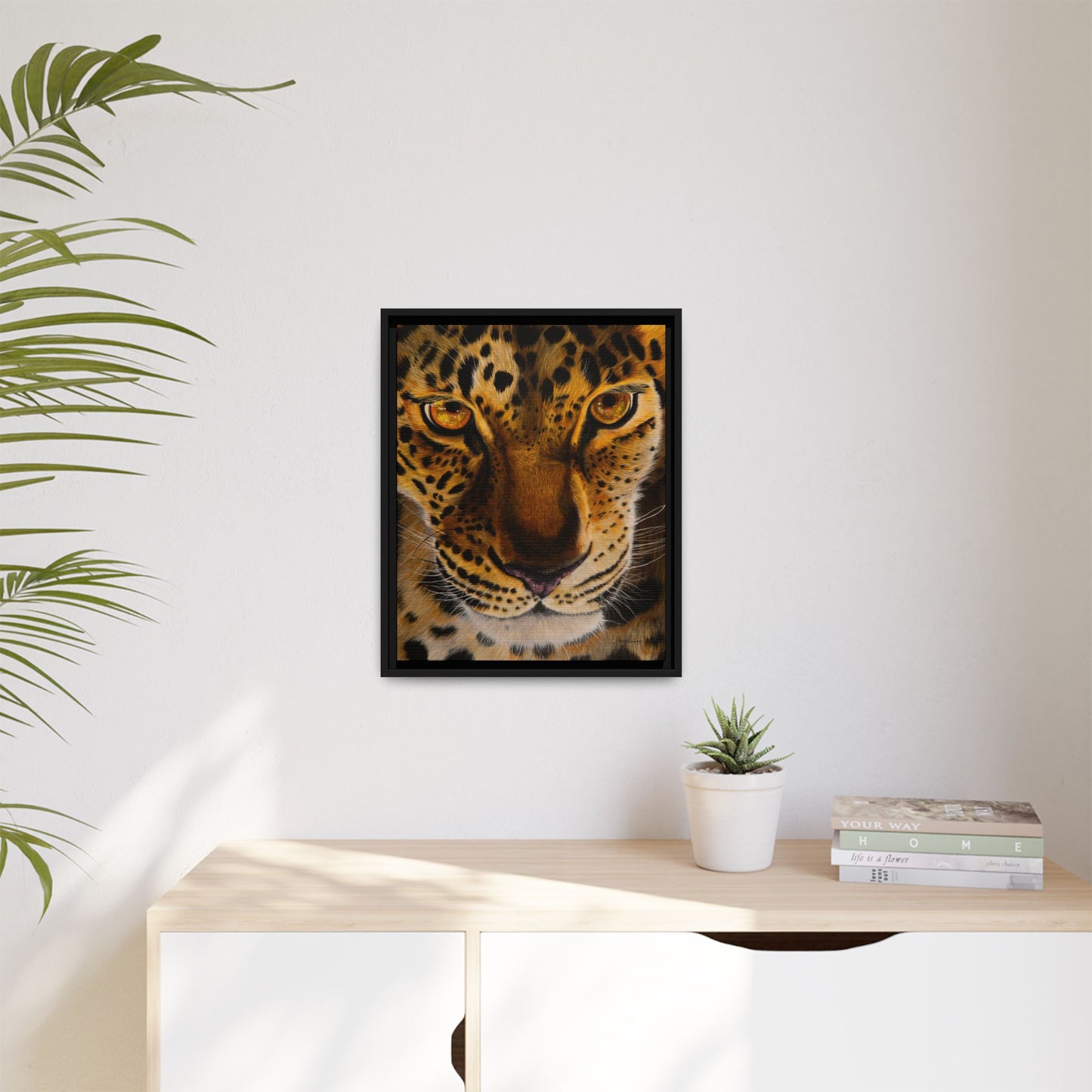 Windows to the Soul, Framed Leopard Canvas Art
