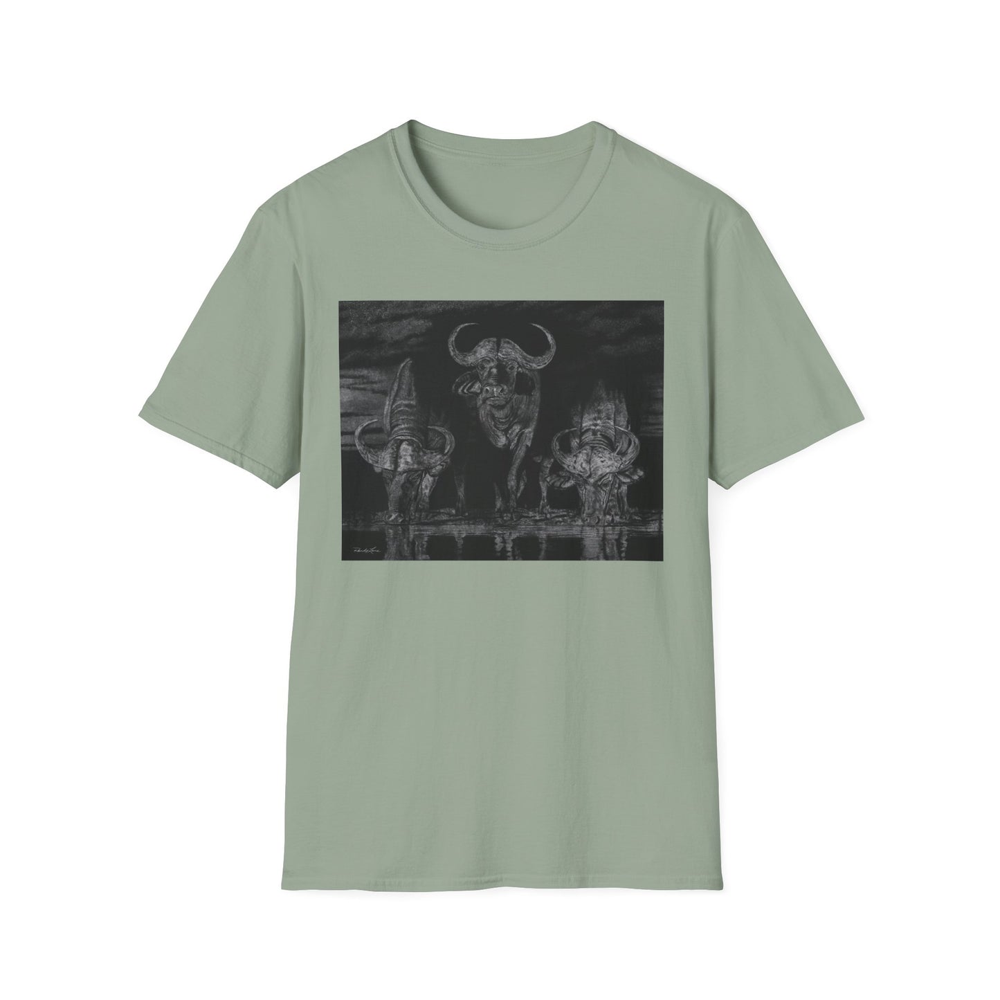 The Waterhole, Cape Buffalo Unisex T-Shirt - Softstyle Tee