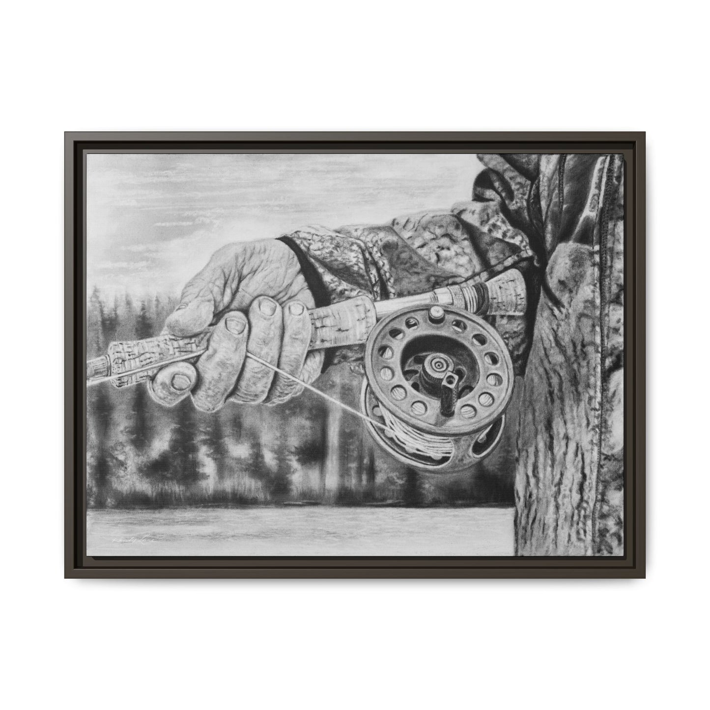 Therapy, Framed Canvas Fishing Fine Art Print