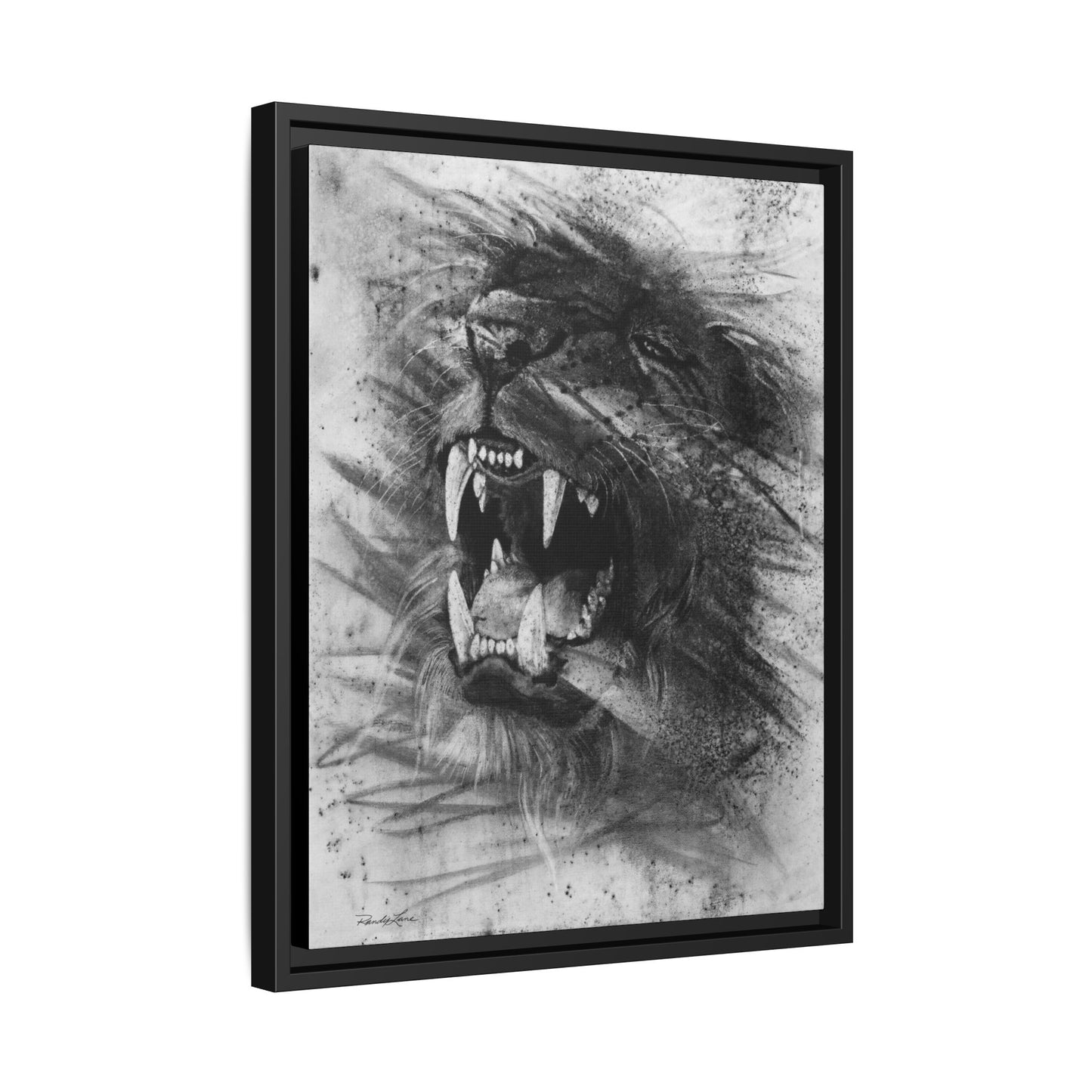 Let the Lion Roar, Framed Canvas Lion Art