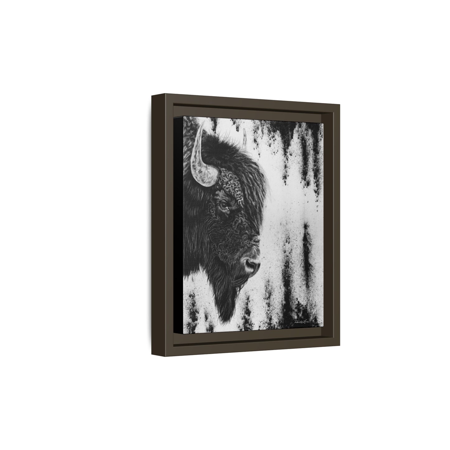 Pride, Framed Bison Canvas Art