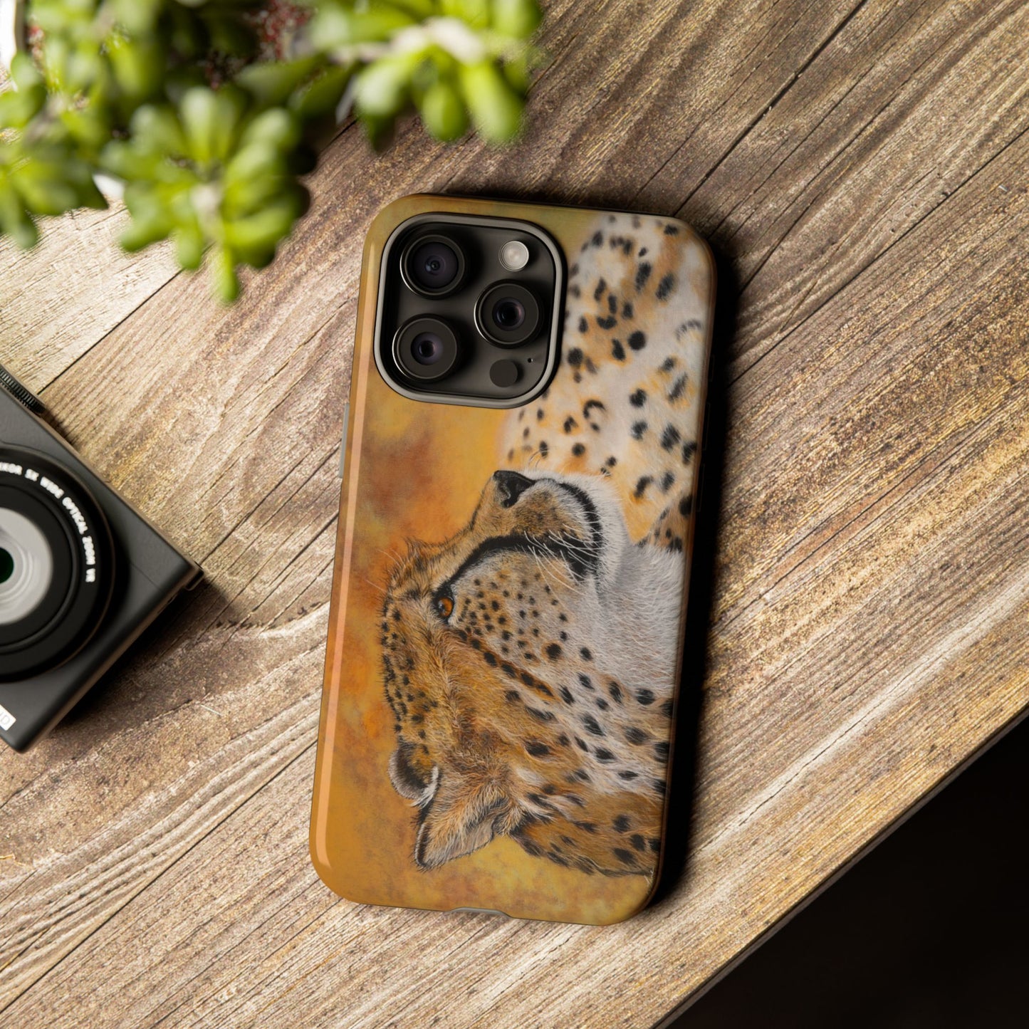 Cheetah Chill, Cheetah Phone Case, Tough Cases