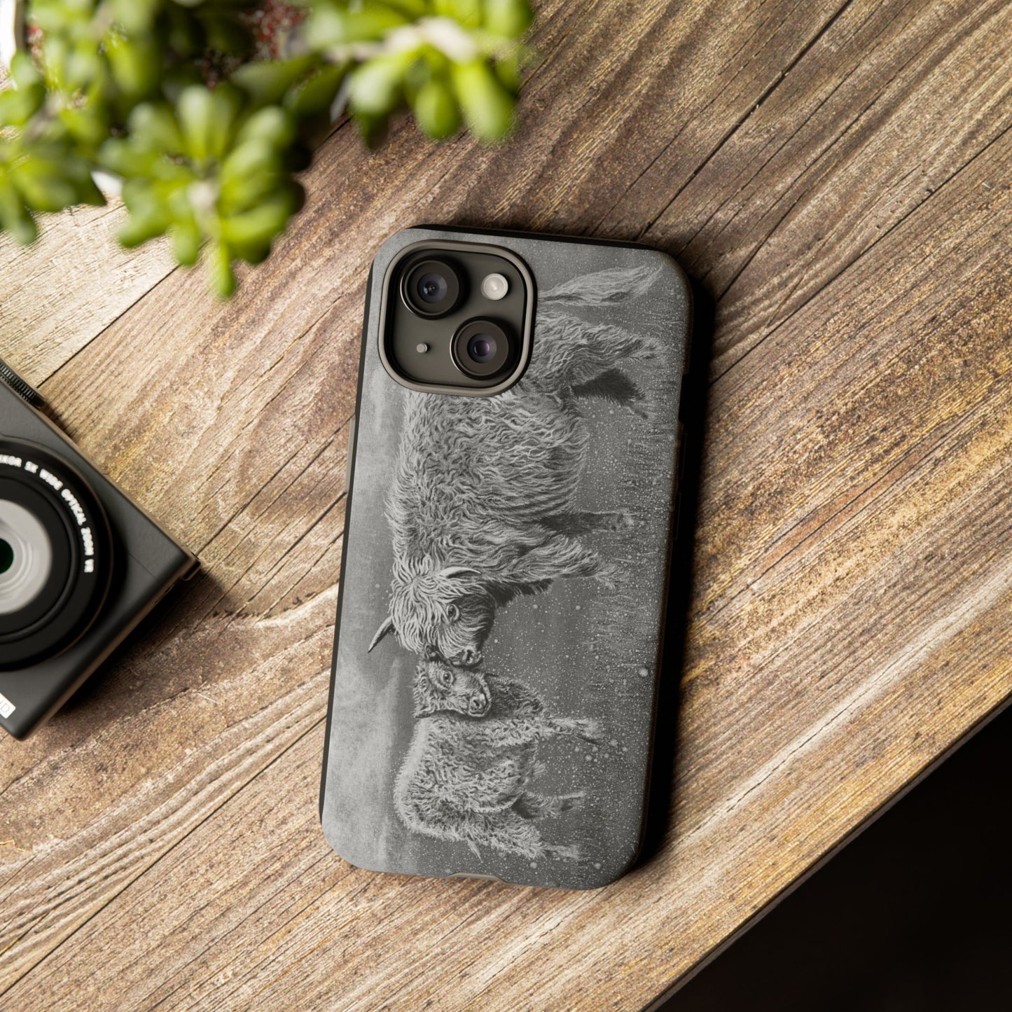 Highland Love, Highland Cow theme Phone Case, Tough Cases