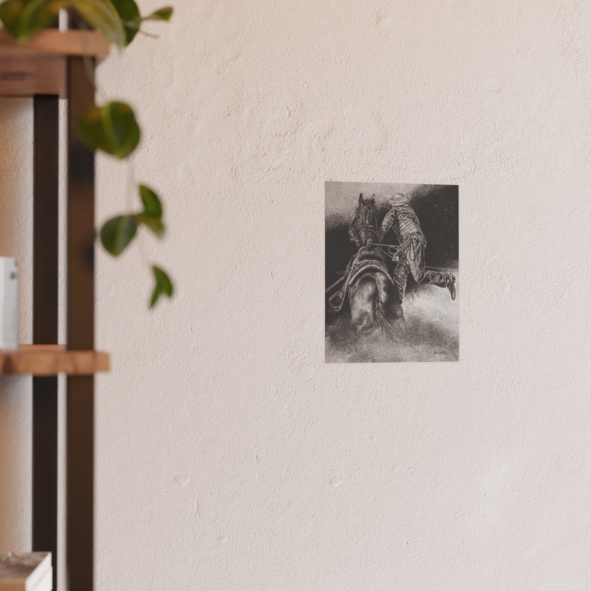 Dismount, Rodeo Cowboy Tie-down Roper — Satin or Archival Matte Art Print