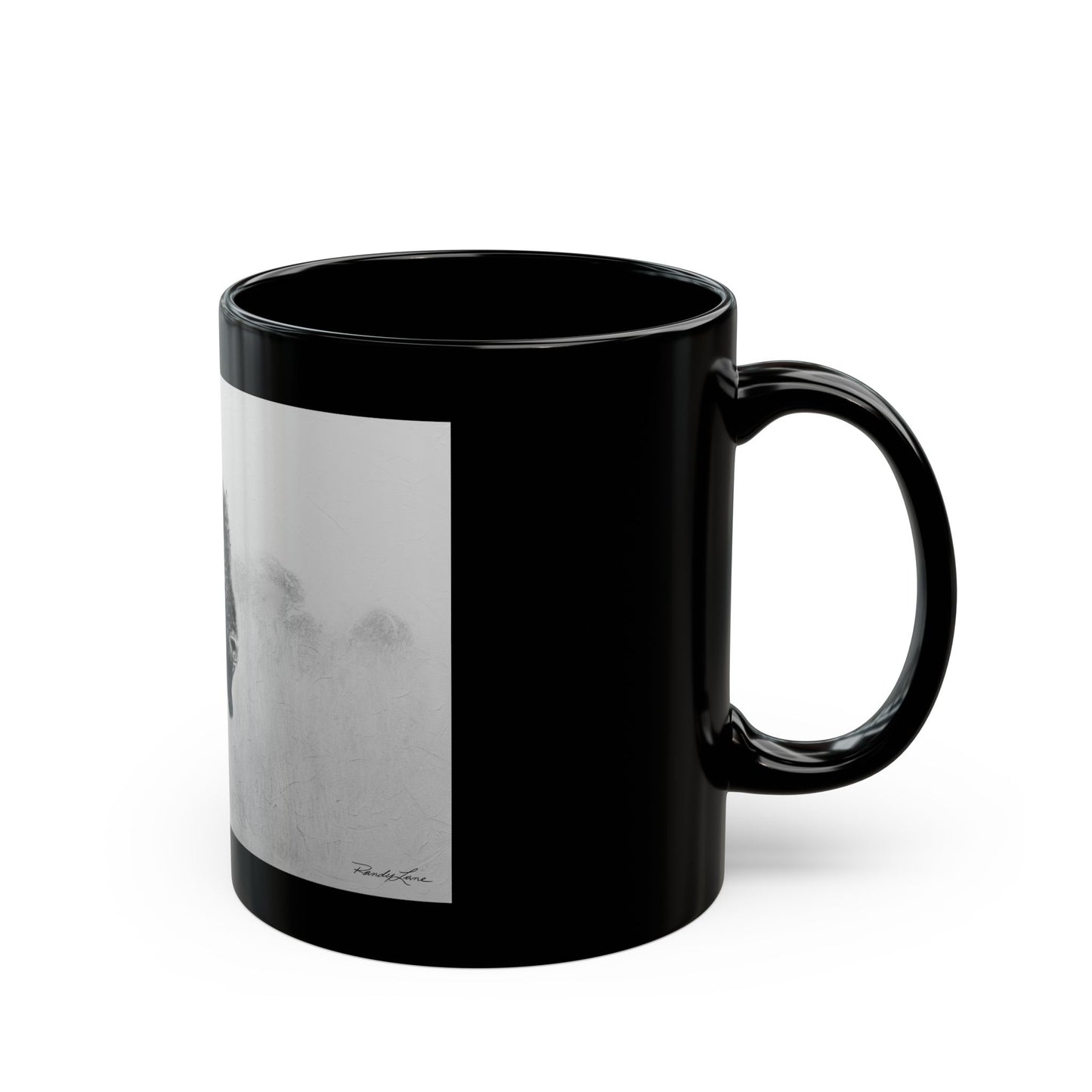 Prairie Bison, Bison Painting Black Ceramic Mug (11oz/15oz)
