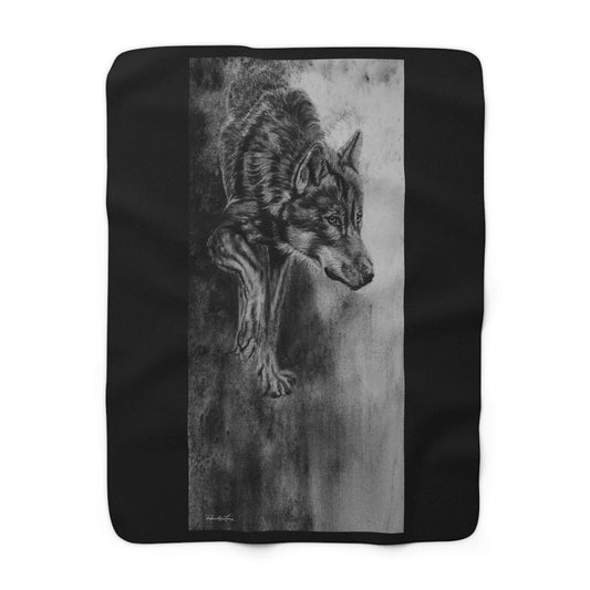 Specter, Cozy Wolf Sherpa Fleece Blanket