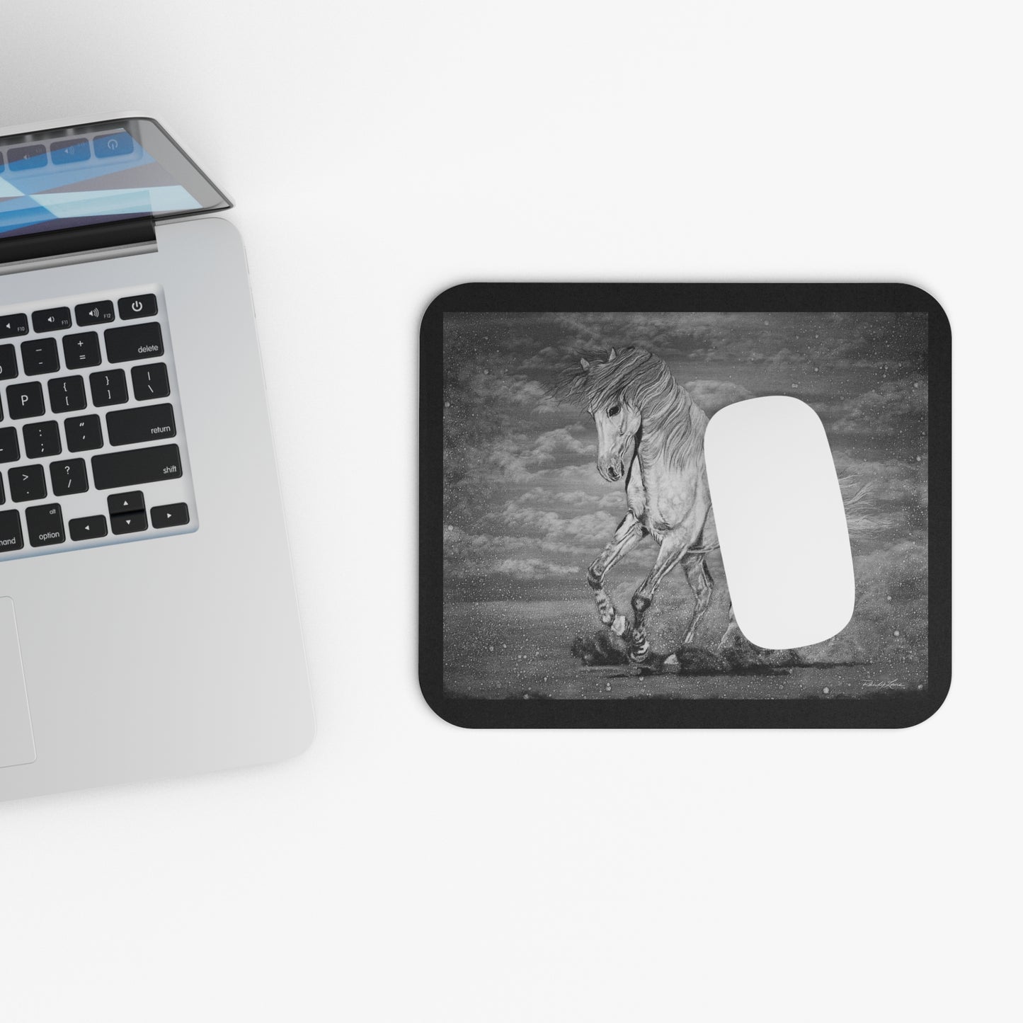Equine Elegance. Prancing Horse Mouse Pad