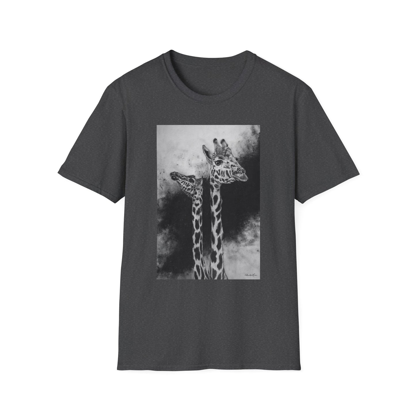 Grace in the Grassland, Giraffe Unisex Softstyle T-Shirt