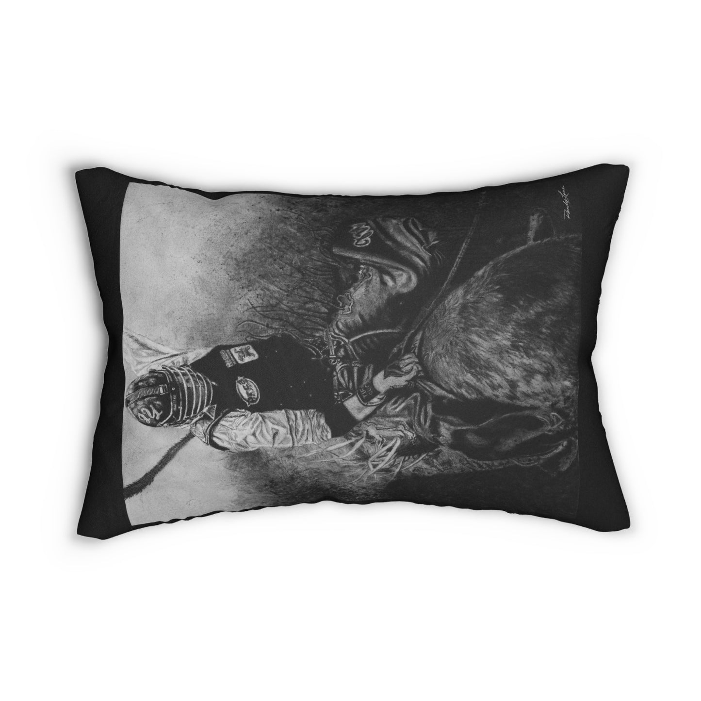 Gettin Frosty. Bull Rider Lumbar Pillow