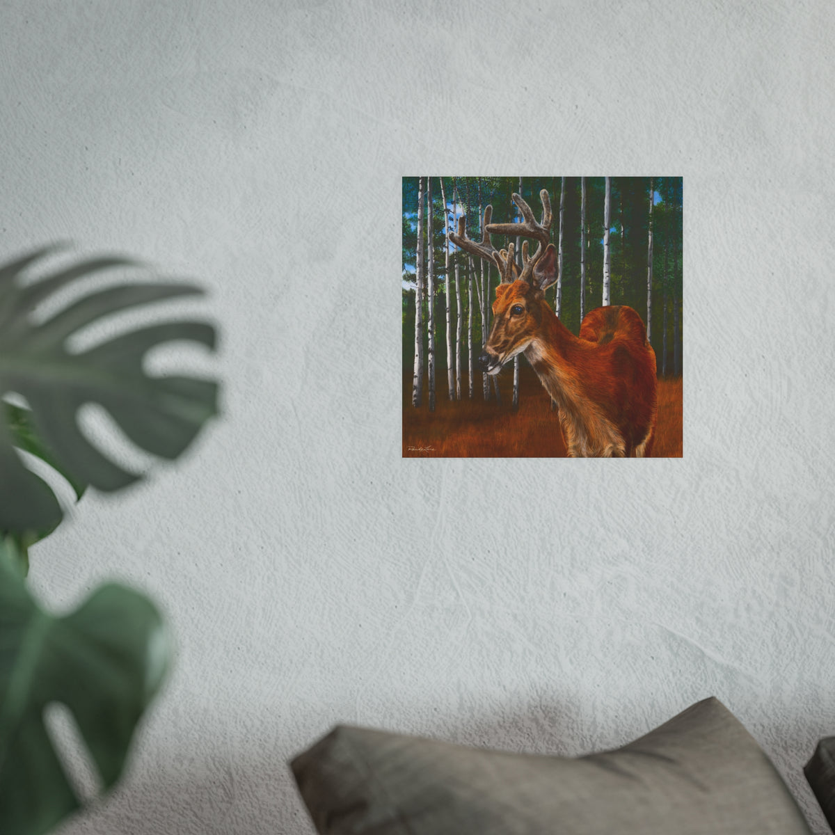 Velvet Crush, Deer in Aspen Forest Fine Art Print —  Satin/Matte