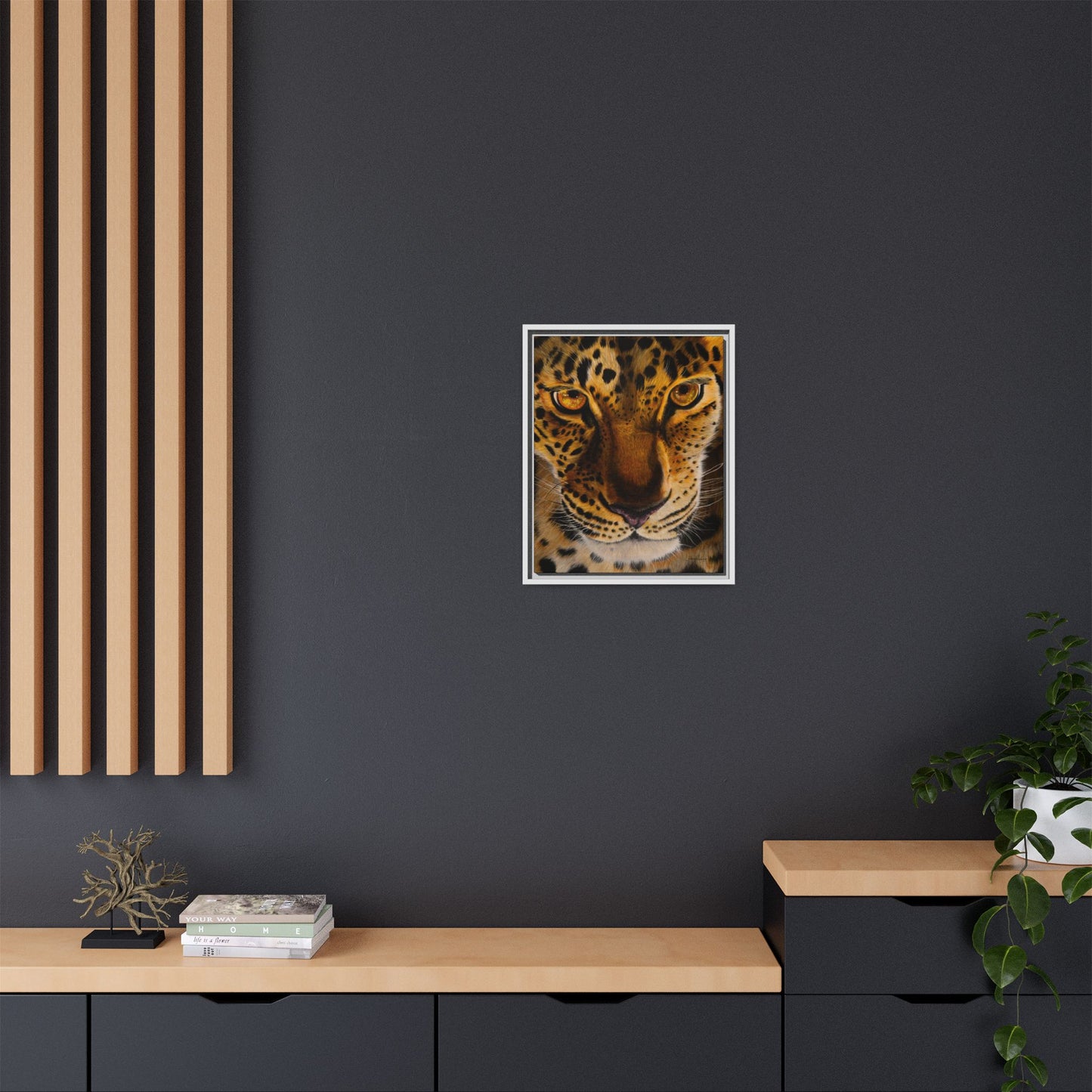 Windows to the Soul, Framed Leopard Canvas Art