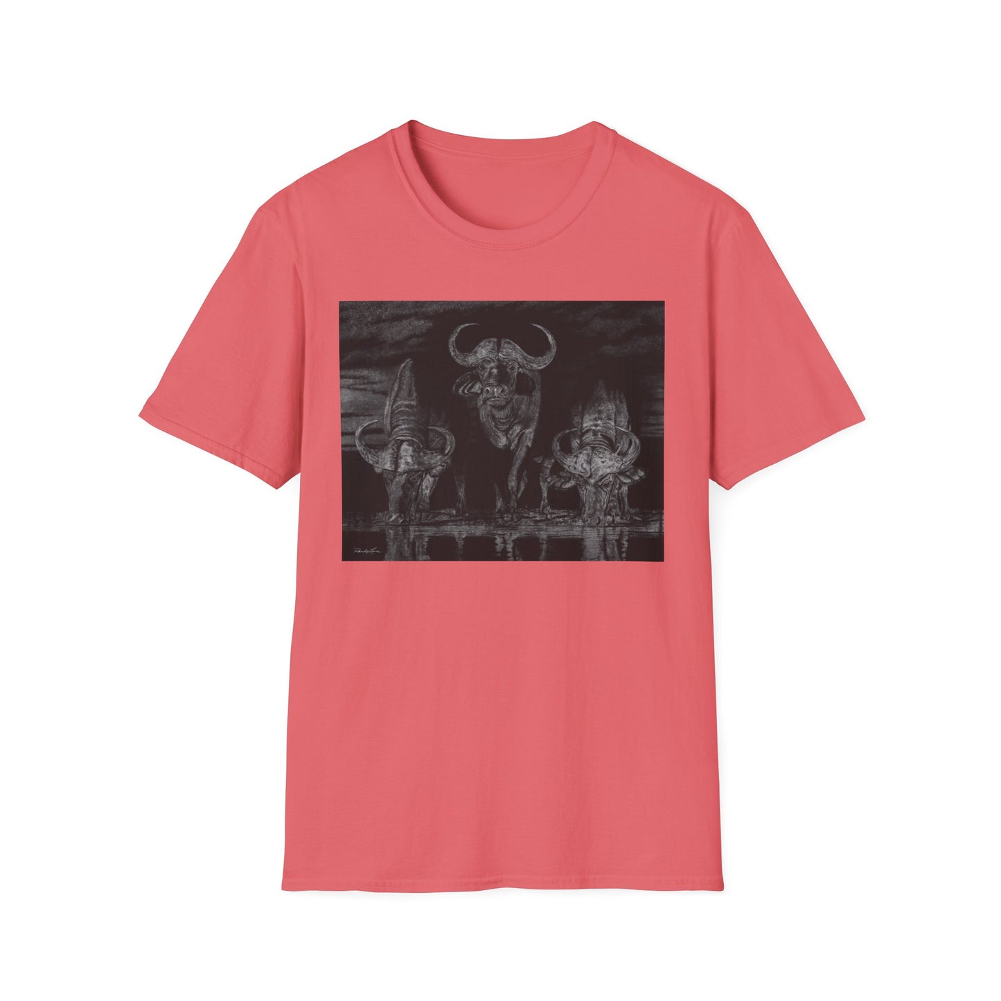 The Waterhole, Cape Buffalo Unisex T-Shirt - Softstyle Tee