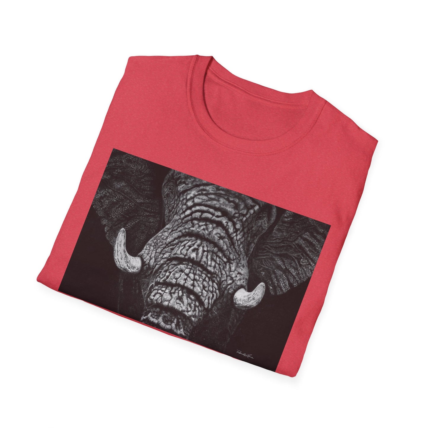 Ebony and Ivory, Elephant Graphic Unisex Softstyle T-Shirt