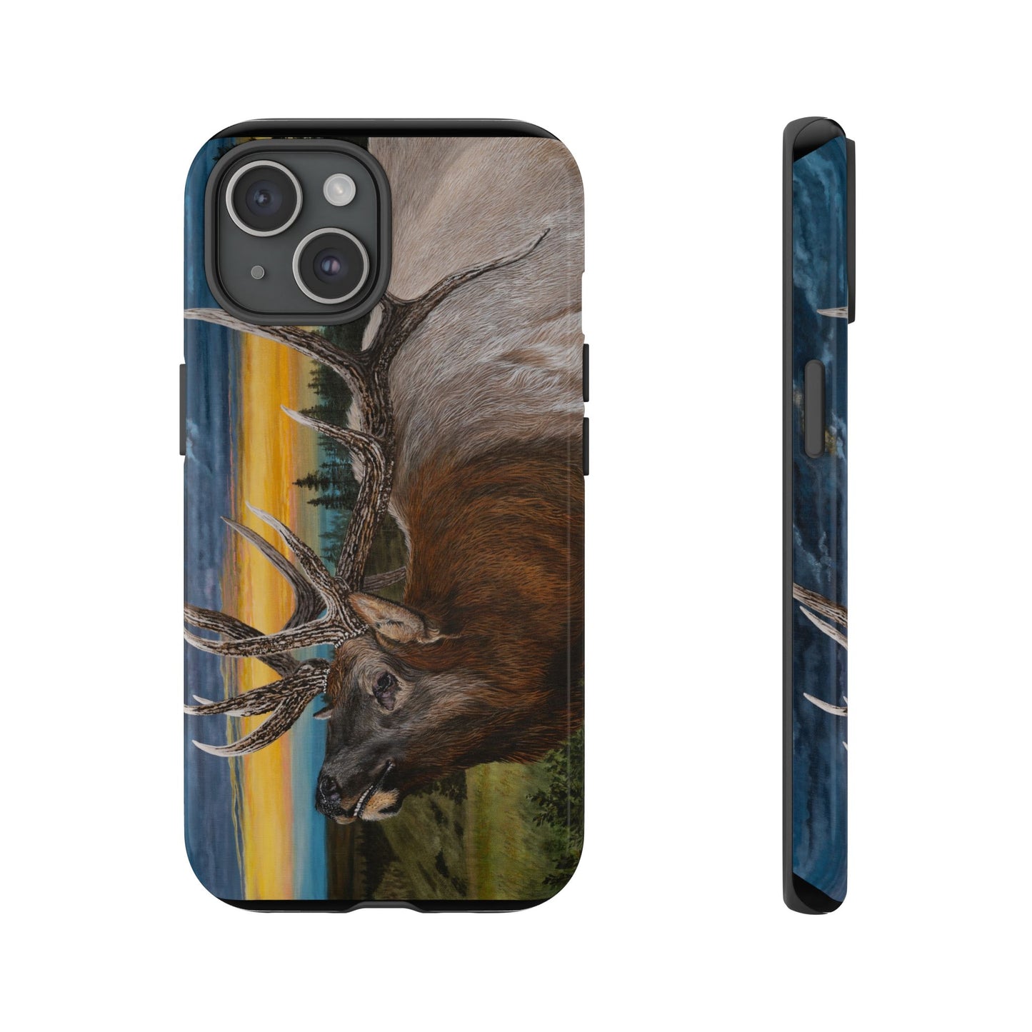 Sunset Serenade, Elk Phone Case