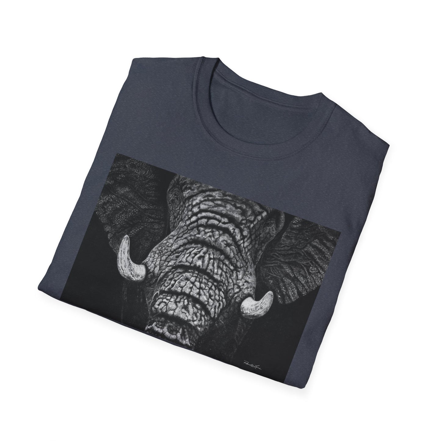 Ebony and Ivory, Elephant Graphic Unisex Softstyle T-Shirt