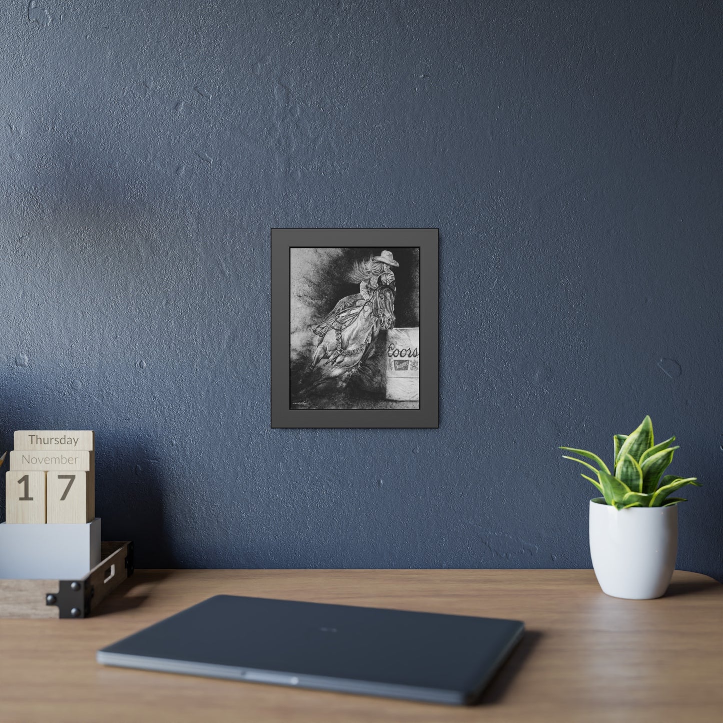 Sophie's Run. Rodeo Barrel Racer Framed Fine Art Print