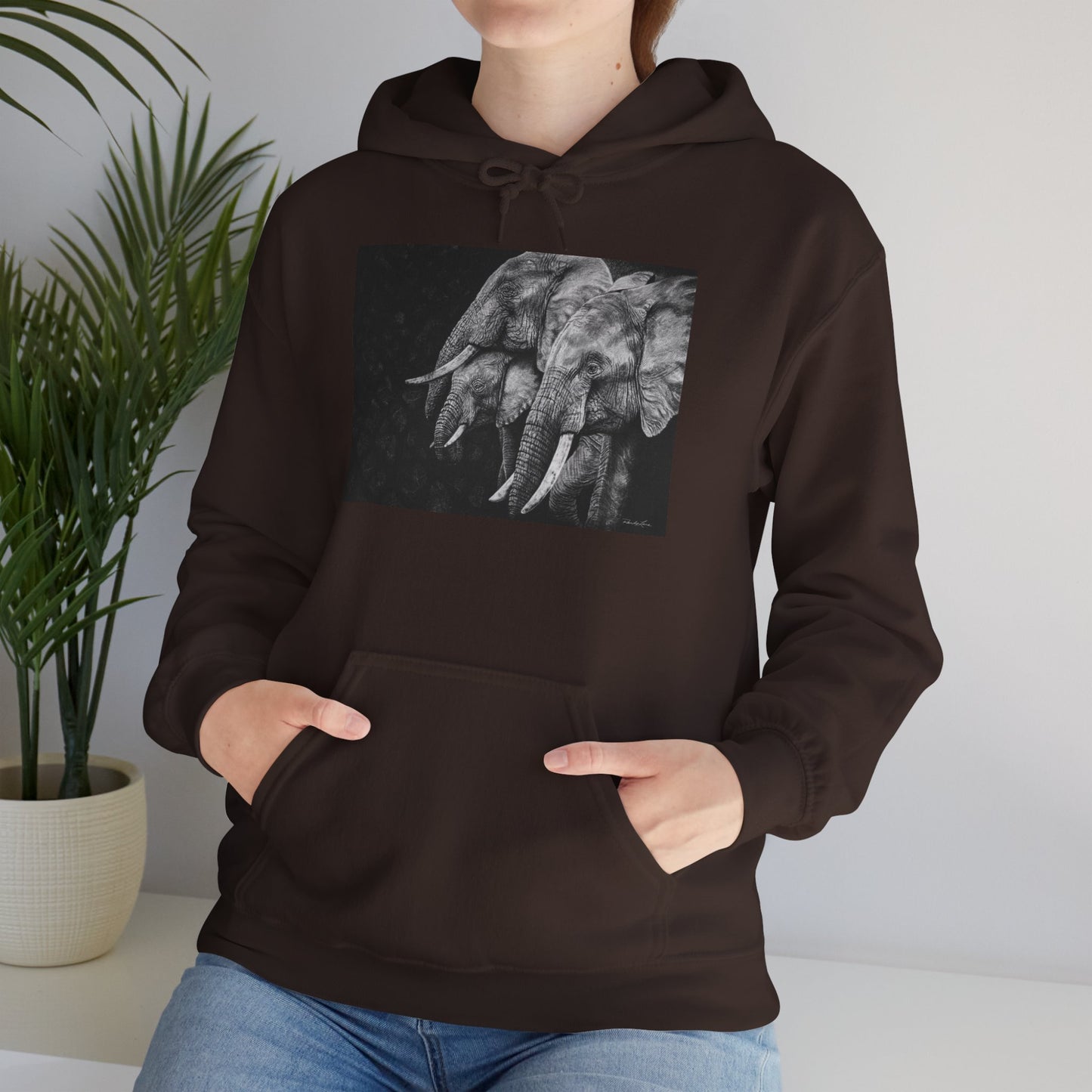 Brushland Bond. Elephant Art Unisex Heavy Blend Hoodie