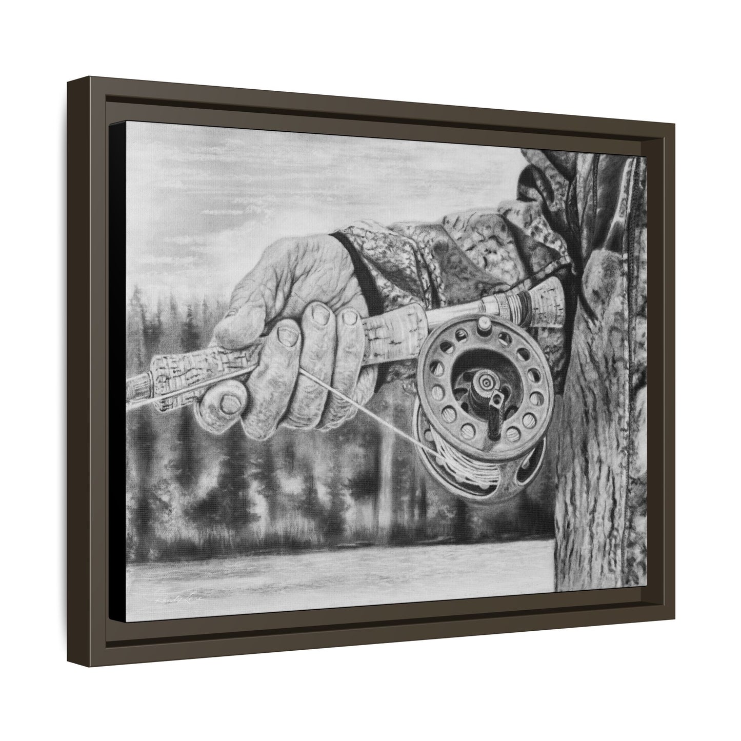 Therapy, Framed Canvas Fishing Fine Art Print