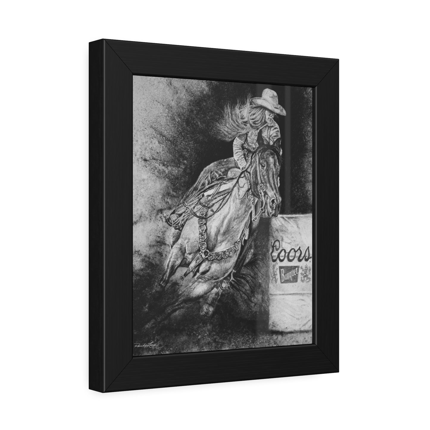 Sophie's Run. Rodeo Barrel Racer Framed Fine Art Print