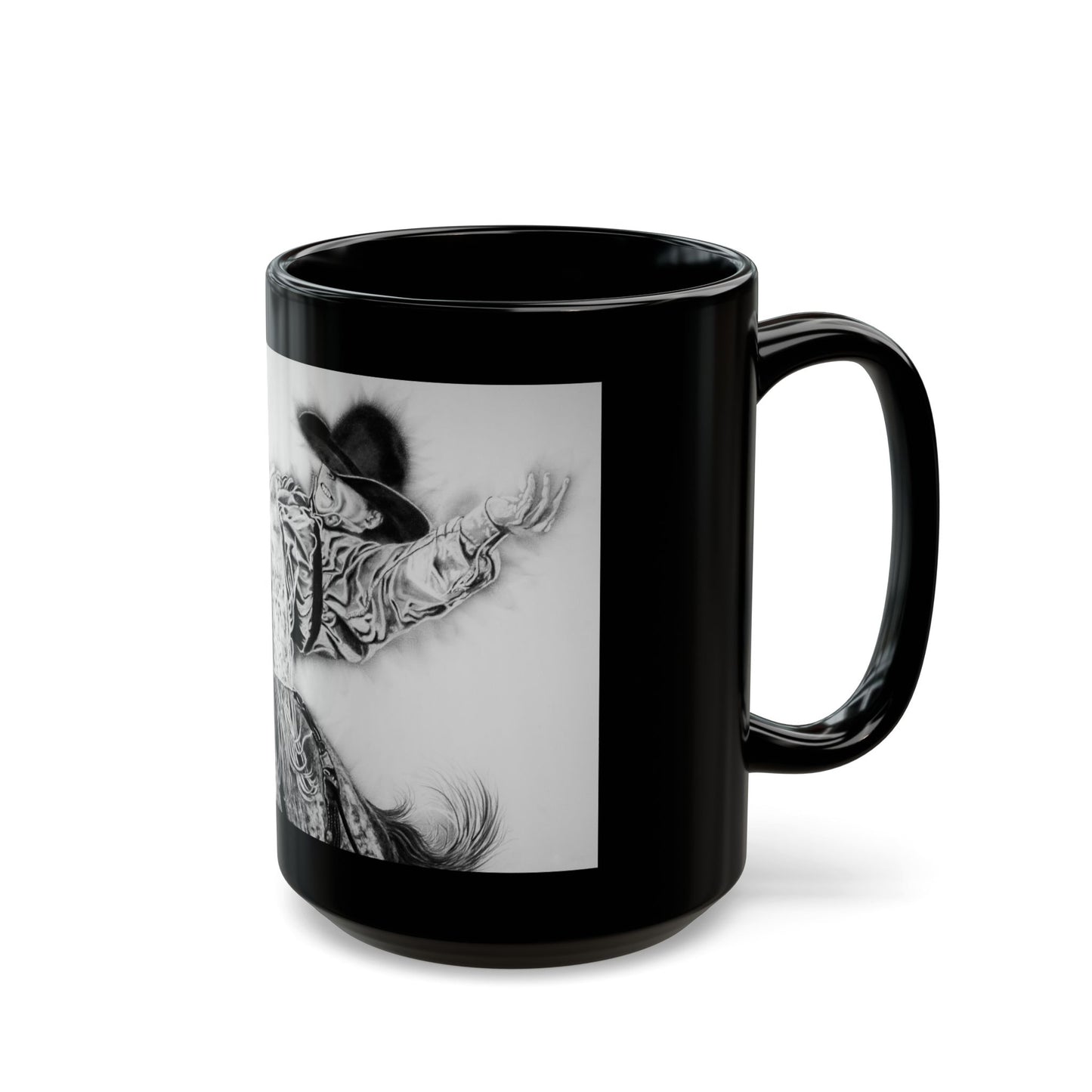 Go Time. Rodeo Art Black Mug