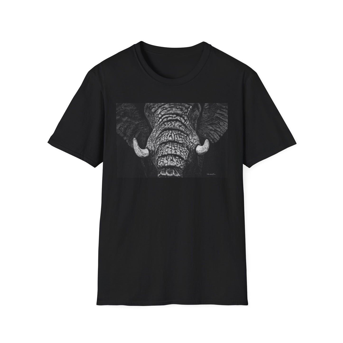 Ebony and Ivory, Elephant Graphic Unisex Softstyle T-Shirt
