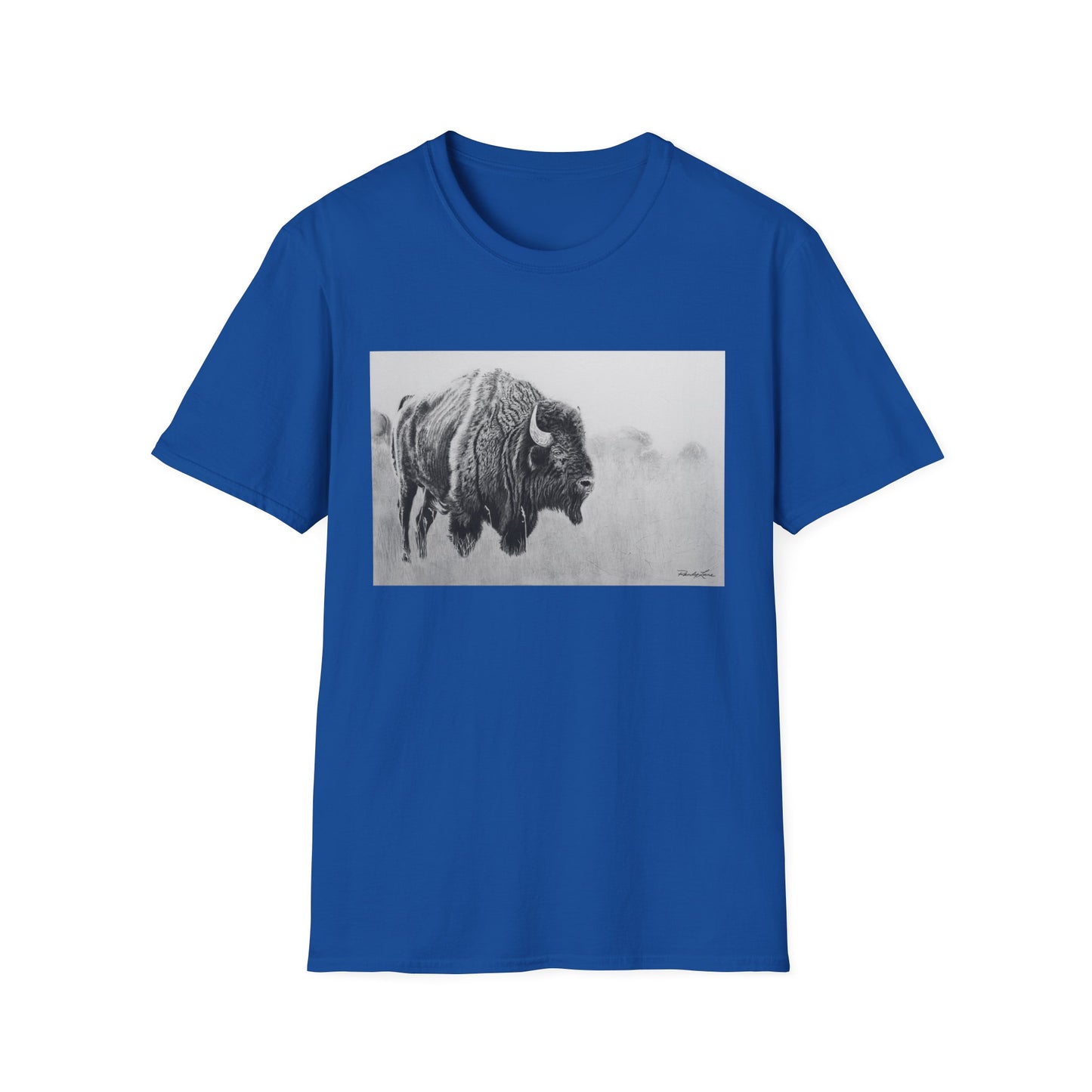 Prairie Bison, Bison Painting T-Shirt — Buffalo Wildlife Tee