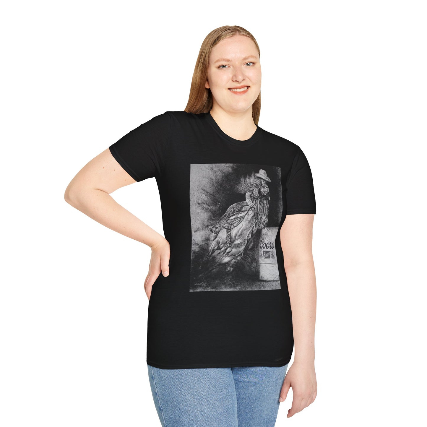 Sophie's Run. Rodeo Barrel Racer Unisex Softstyle T-Shirt