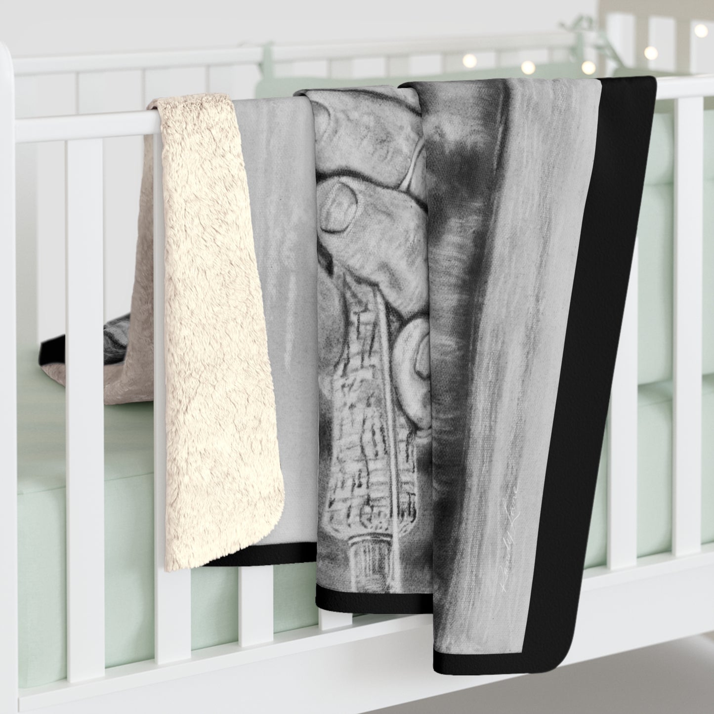 Therapy, Cozy Sherpa Fleece Blanket for Fishing Enthusiasts