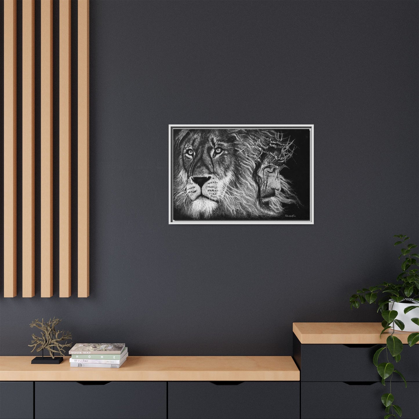Lion King, Framed Matte Canvas Print
