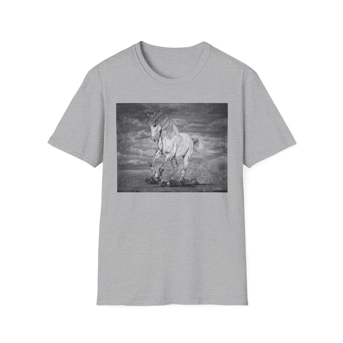 Equine Elegance. Prancing Horse Graphic T-Shirt