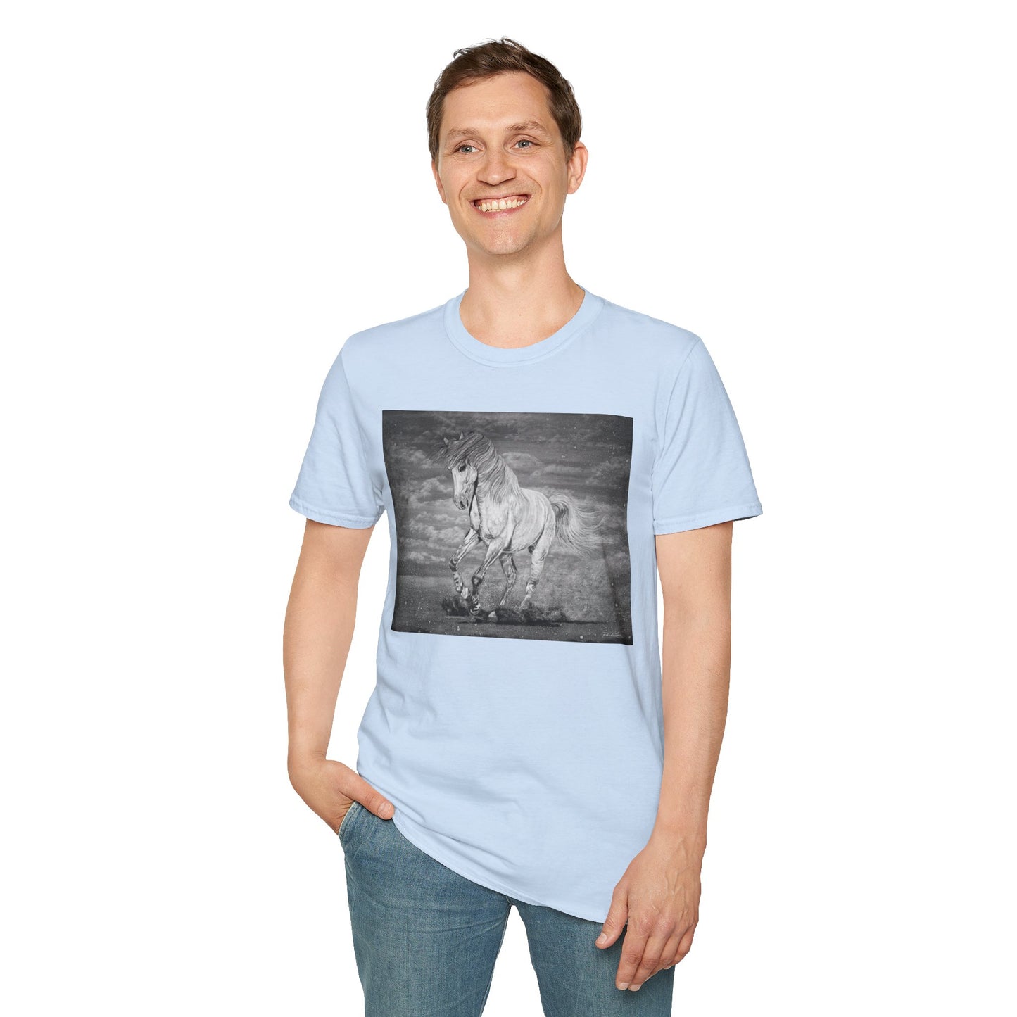 Equine Elegance. Prancing Horse Graphic T-Shirt