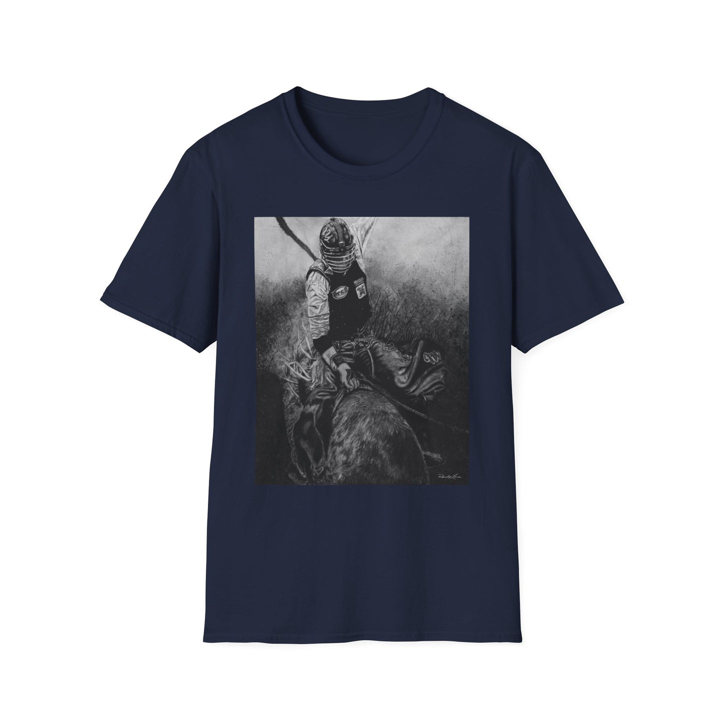 Gettin Frosty. Bull Rider Graphic Tee, Soft Style Casual Shirt