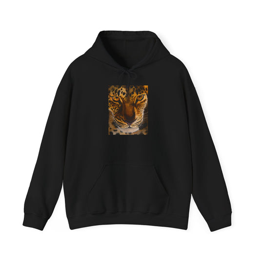 Windows to the Soul, Cozy Unisex Hoodie, Leopard Print Sweatshirt