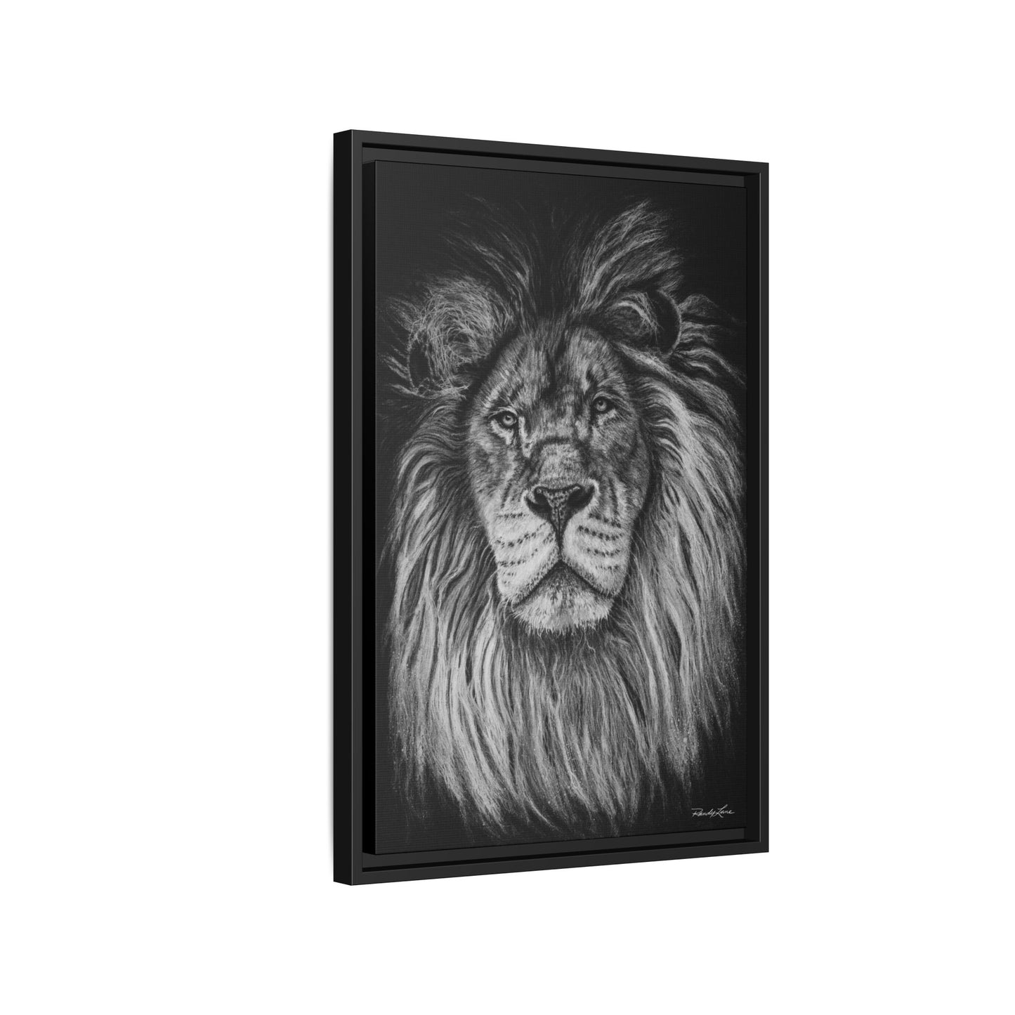 The Mane Event, Matte Canvas Lion Prints, Framed (Multi-color)