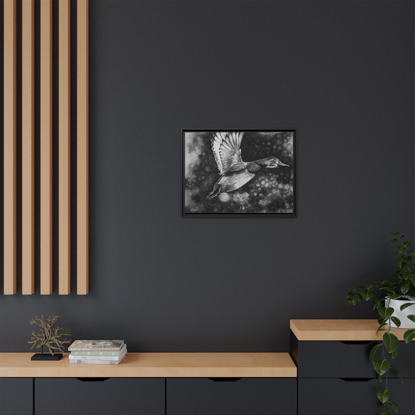 Flare, Framed Duck Canvas Art
