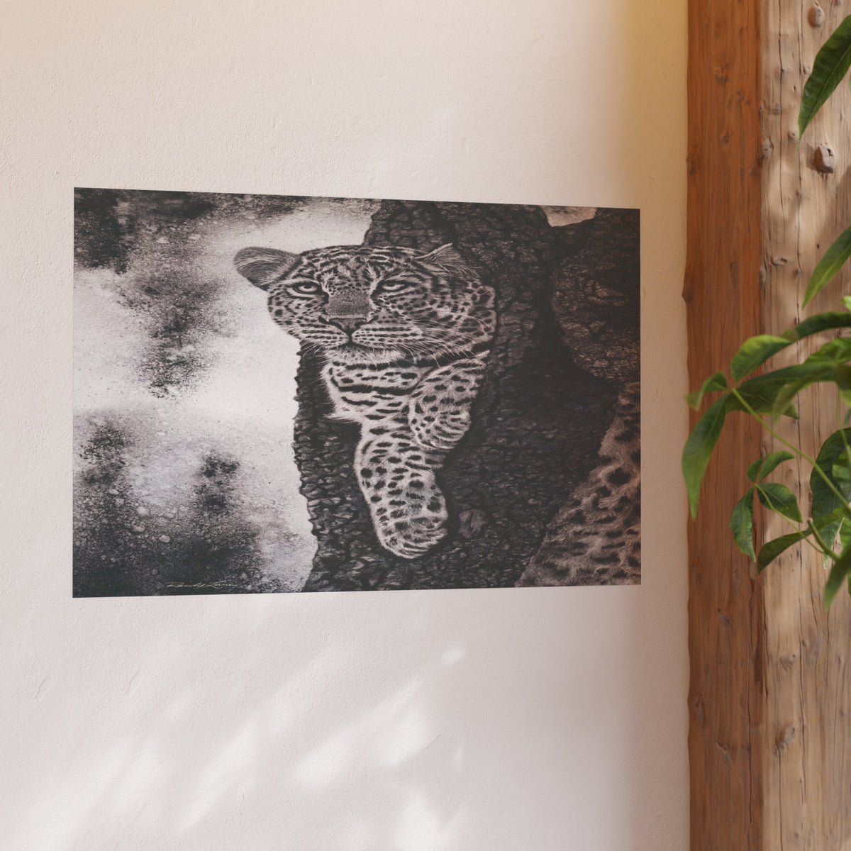 Tree Hugger, Leopard Fine Art Print, Satin/Matte Print