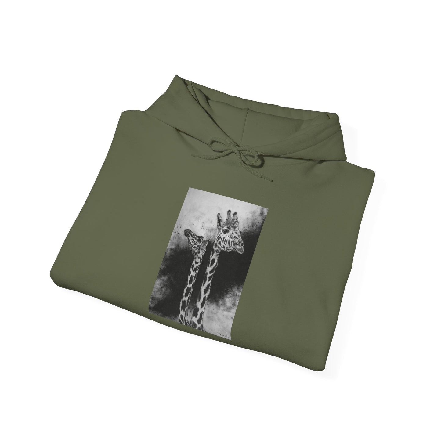 Grace in the Grassland, Giraffe Unisex Heavy Blend™ Hooded Sweatshirt