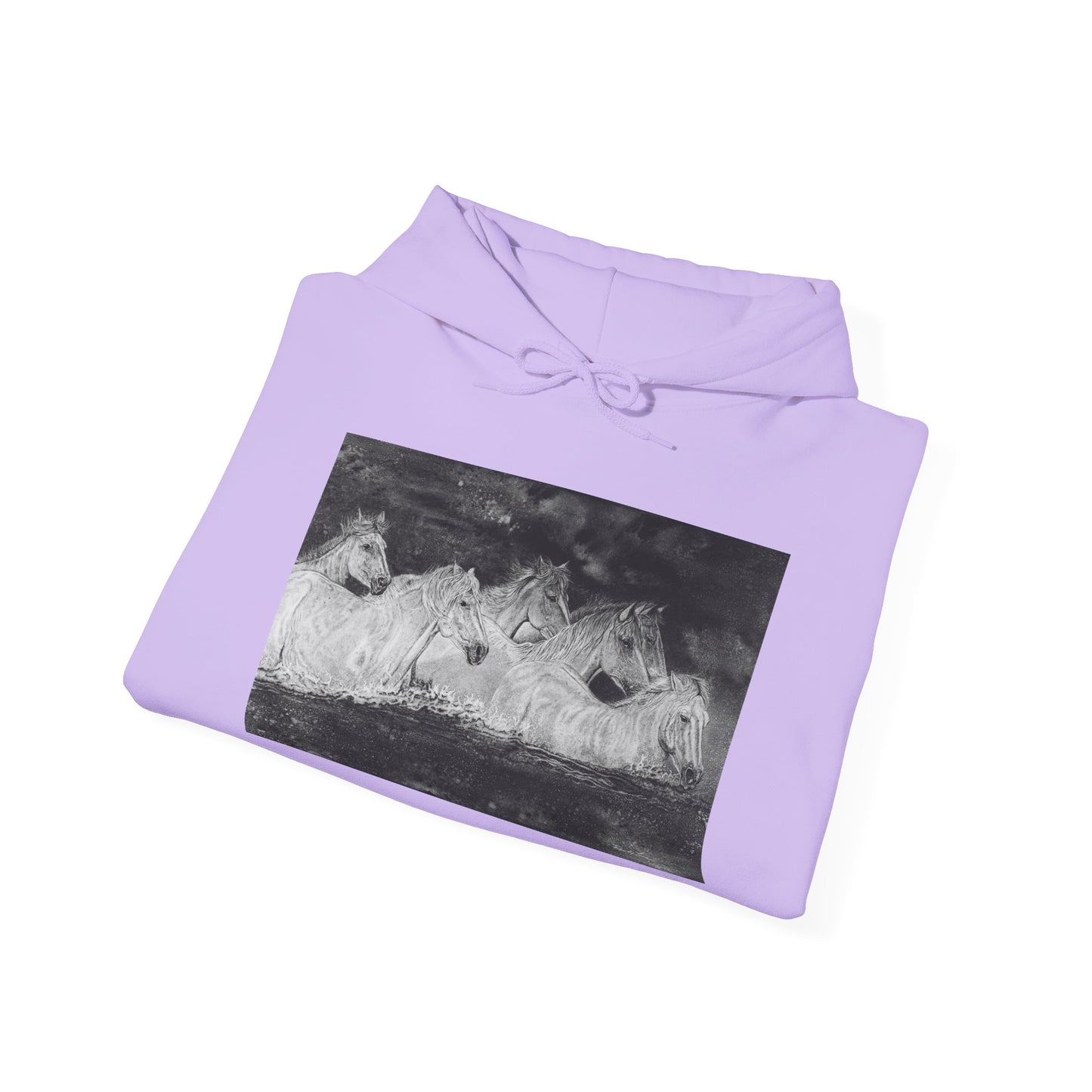 Night Swim, Horse Unisex Hooded Sweatshirt