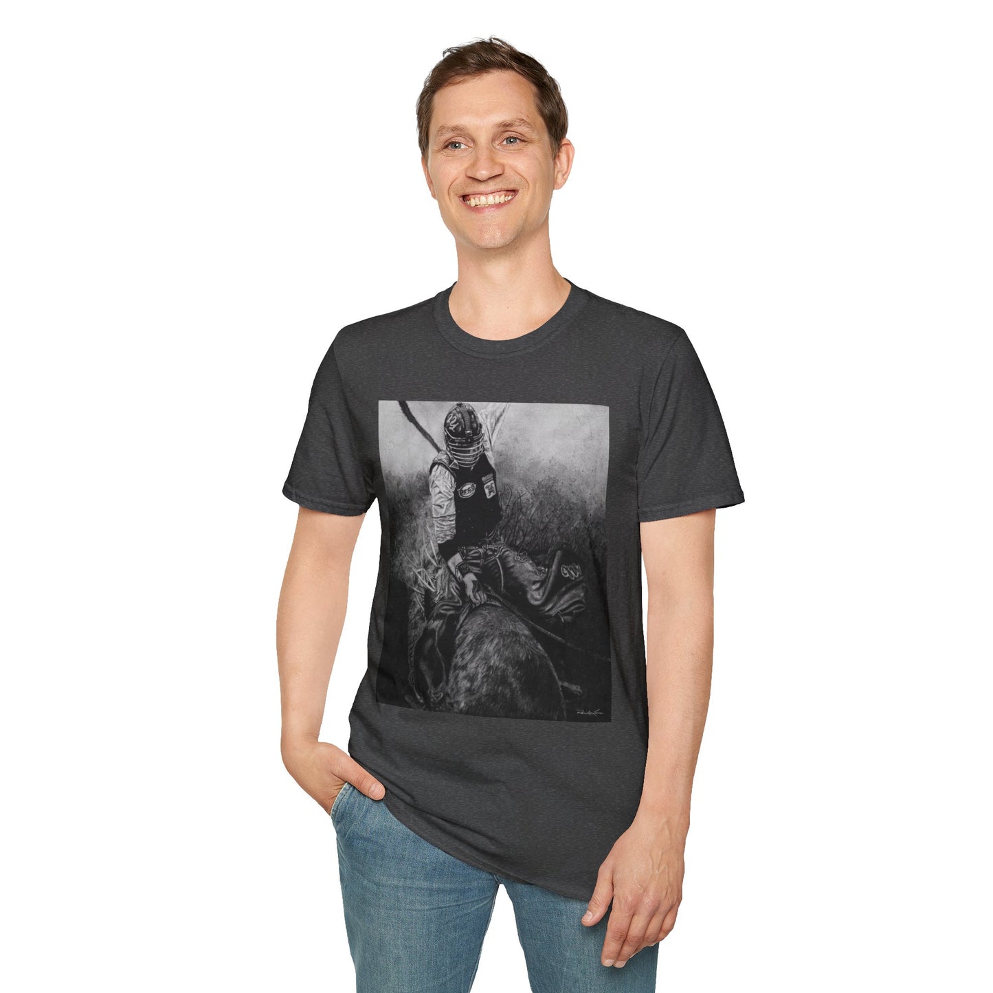 Gettin Frosty. Bull Rider Graphic Tee, Soft Style Casual Shirt